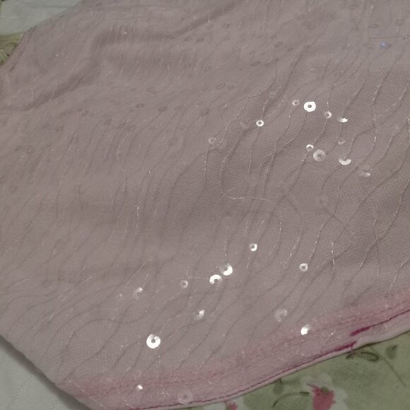 Chic hand made reversible pink sequined tulle tank top - Picture 3 of 6